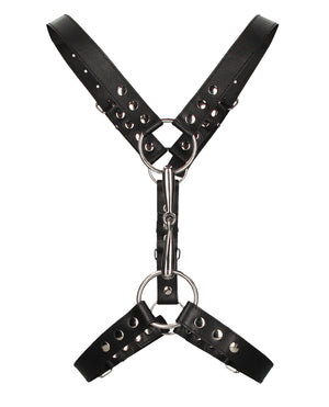 Ouch Uomo Shots Uomo Men's Harness w/Metal Bit - Black