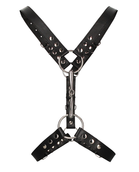 Ouch Uomo Shots Uomo Men's Harness w/Metal Bit - Black
