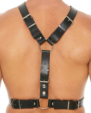 Ouch Uomo Shots Uomo Men's Harness w/Metal Bit - Black - Image 3