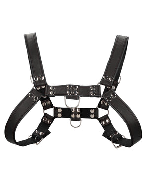 Ouch Uomo Shots Uomo Chest Bulldog Harness Large/XLarge - Black