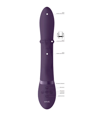 Vive Shots Vive Halo Up &amp; Down Ring G-Spot Rabbit - Purple - Image 5