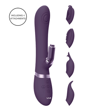 Vive Shots Vive Etsu Pulse G-Spot Rabbit w/Interchangeable Clitoral Attachments - Purple - Image 4