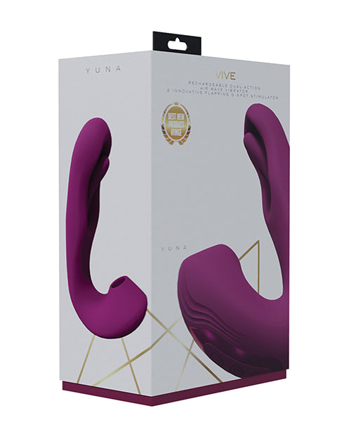 Vive Shots Vive Yuna Dual Action Airwave Vibrator &amp; G-Spot Stimulator - Pink - Image 2