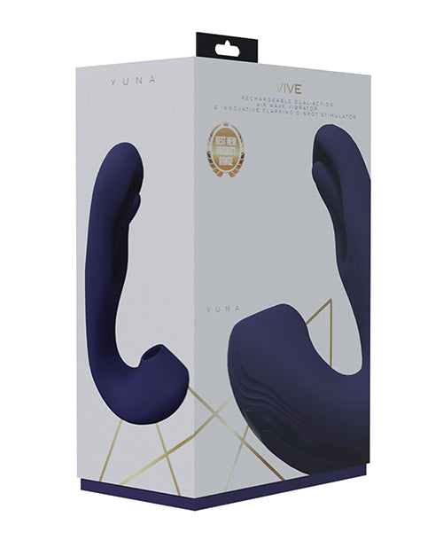 Vive Shots Vive Yuna Dual Action Airwave Vibrator &amp; G-Spot Stimulator - Purple
