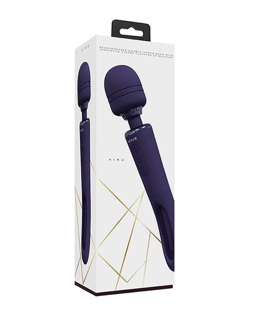 Vive Shots Vive Kiku Double Ended Wand &amp; G-Spot Stimulator - Purple