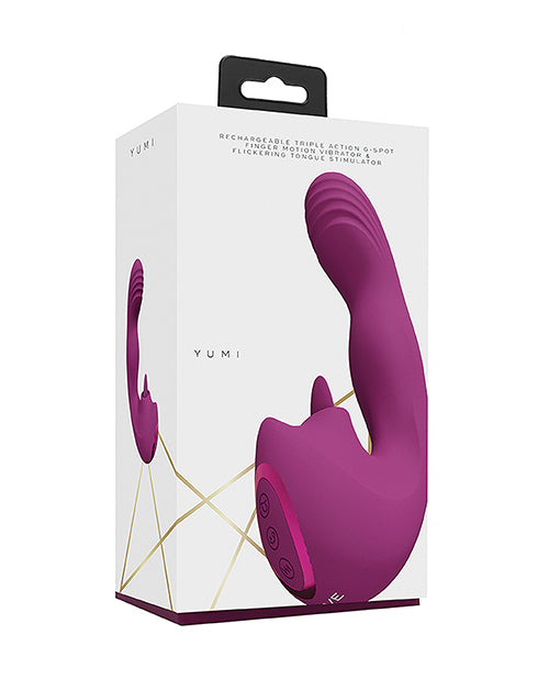 Vive Shots Yumi Triple Action G-Spot Vibrator &amp; Stimulator - Pink