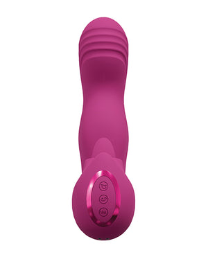 Vive Shots Yumi Triple Action G-Spot Vibrator &amp; Stimulator - Pink - Image 5