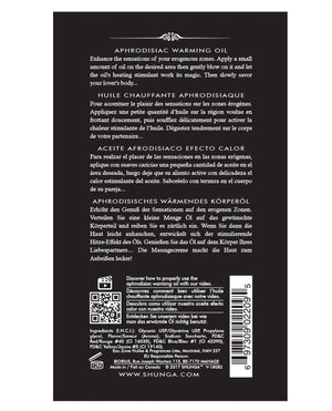 Shunga Shunga Warming Oil - 3.5 oz Intoxicating Chocolate - Image 2