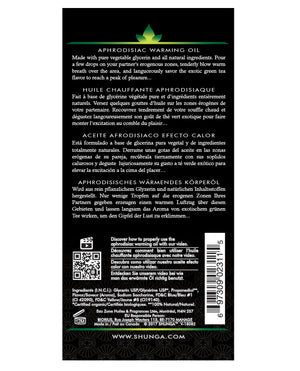 Shunga Shunga Organica Warming Oil - 3.5 oz Green Tea - Image 2