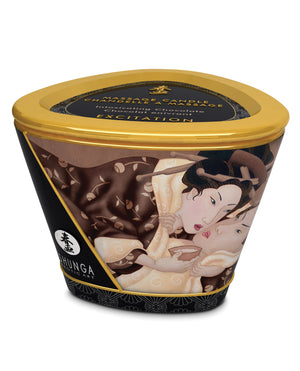 Shunga Shunga Massage Candle Excitation - 5.7 oz Intoxicating Chocolate - Image 3