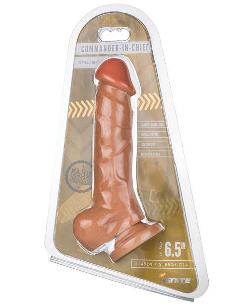 Major Dick Major Dick Straight w/Balls &amp; Suction Cup Commander in Chief - Vanilla