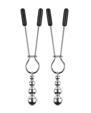 Selopa Selopa Beaded Nipple Clamps - Silver - Image 3