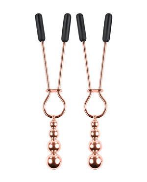 Selopa Selopa Beaded Nipple Clamps - Rose Gold - Image 3