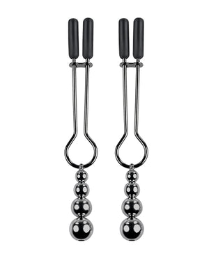 Selopa Selopa Beaded Nipple Clamps - Black Chrome - Image 2
