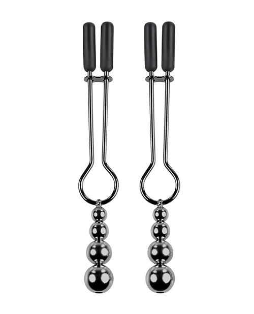 Selopa Selopa Beaded Nipple Clamps - Black Chrome - Image 2