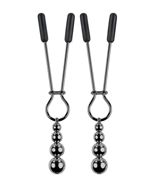 Selopa Selopa Beaded Nipple Clamps - Black Chrome - Image 3