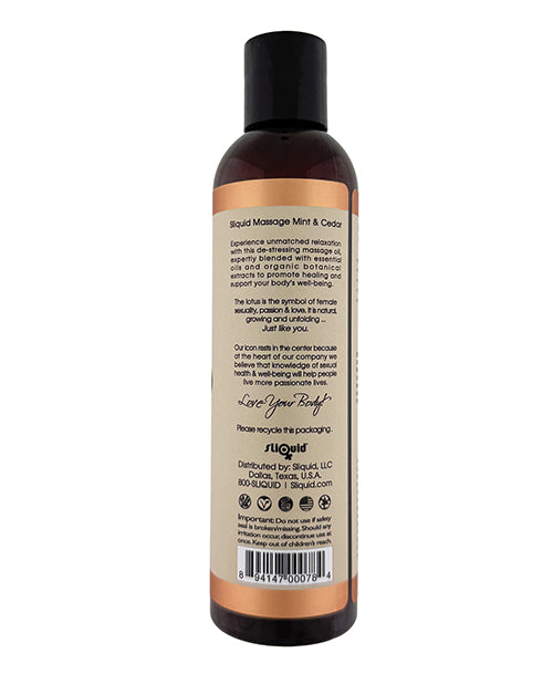 Sliquid Balance Massage Oil - 8.5 oz Cedar Mint - Image 2