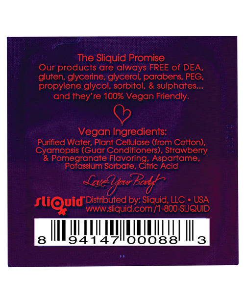 Sliquid Sliquid Swirl Lubricant Pillow - .17 oz Strawberry Pomegranate - Image 2