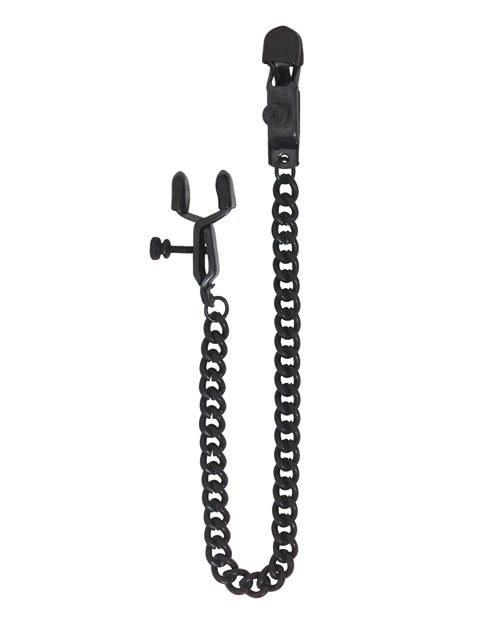 Spartacus Spartacus Adjustable Alligator Nipple Clamps w/Black Chain - Image 2
