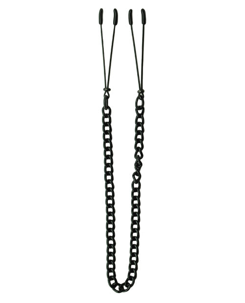 Spartacus Spartacus Adjustable Black Tweezer Nipple Clamps w/Chain