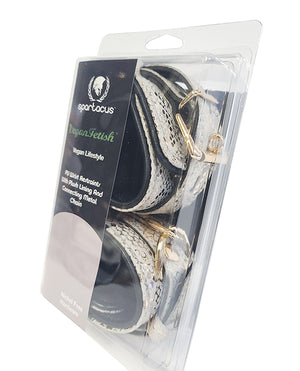Spartacus Spartacus Wrist Restraints w/Leather Lining - White Snakeskin Micro Fiber