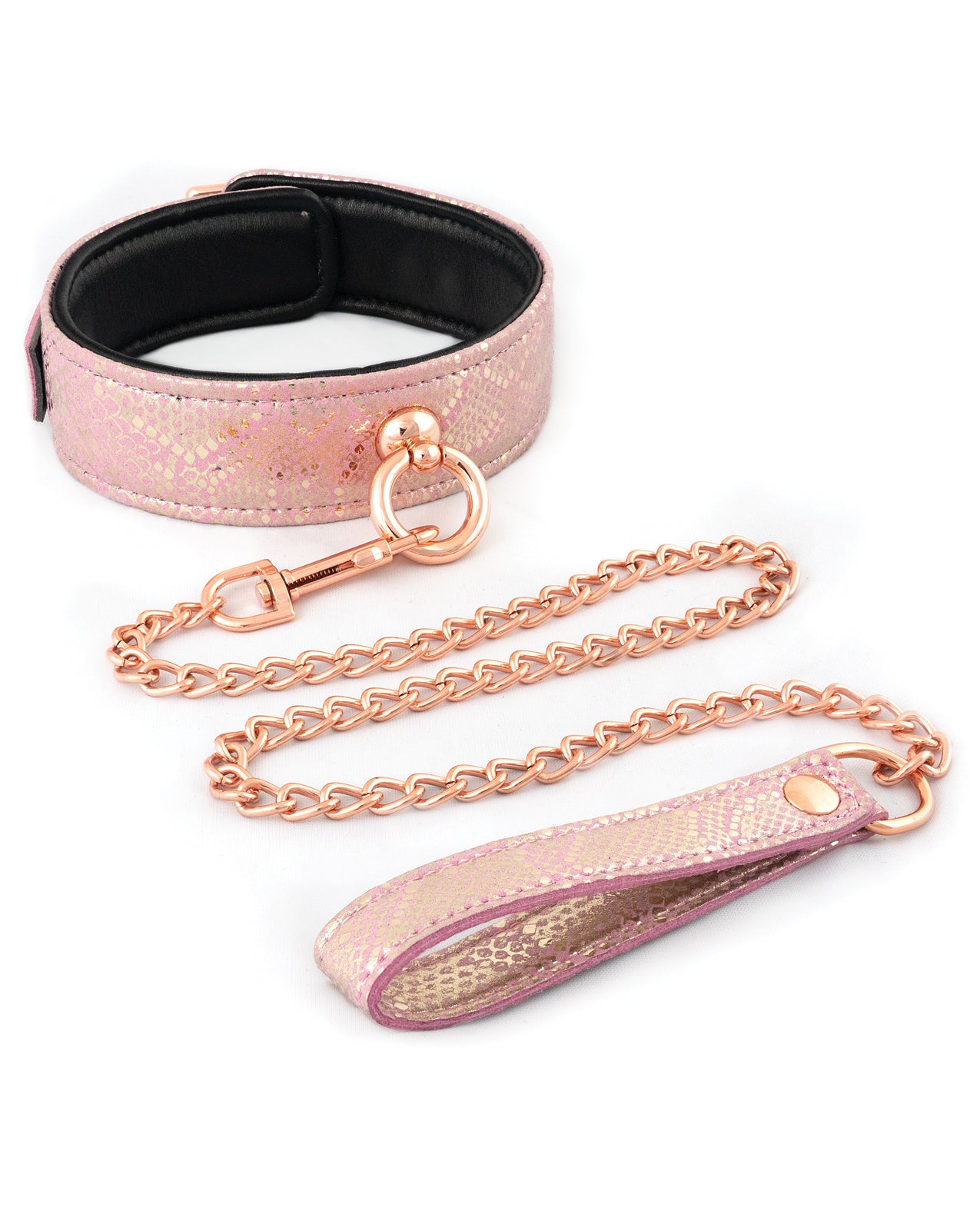 Spartacus Spartacus Micro Fiber Collar &amp; Leash w/Leather Lining - Pink