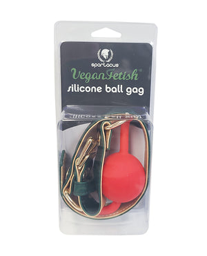 Spartacus Spartacus Silicone Ball Gag w/Green PU Straps - 46 mm - Image 2