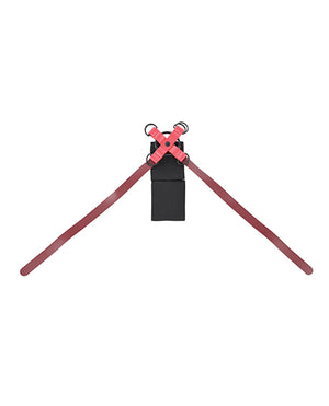 Sex &amp; Mischief Sex &amp; Mischief Ex's &amp; Oh's Cross Cuffs - Red/Black - Image 3