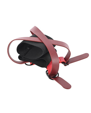 Sex &amp; Mischief Sex &amp; Mischief Ex's &amp; Oh's Cross Cuffs - Red/Black - Image 4