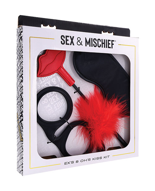 Sex &amp; Mischief Sex &amp; Mischief Ex's &amp; Oh's Kiss Kit - Red/Black