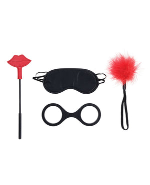Sex &amp; Mischief Sex &amp; Mischief Ex's &amp; Oh's Kiss Kit - Red/Black - Image 2