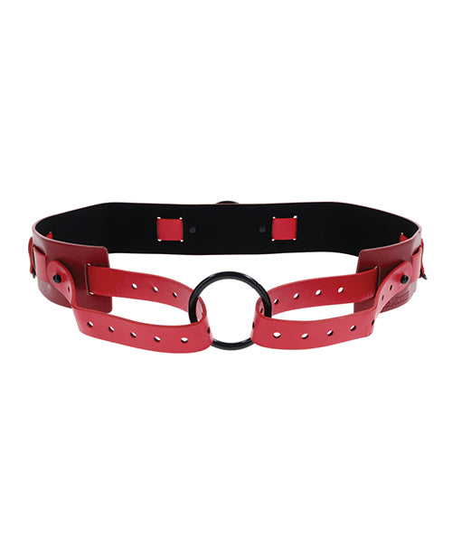 Sex &amp; Mischief Sex &amp; Mischief Ex's &amp; Oh's Bound &amp; Belted - Red/Black - Image 2