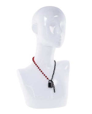 Sex &amp; Mischief Sex &amp; Mischief Ex's &amp; Oh's Crystal Day Collar - Red/Black - Image 5
