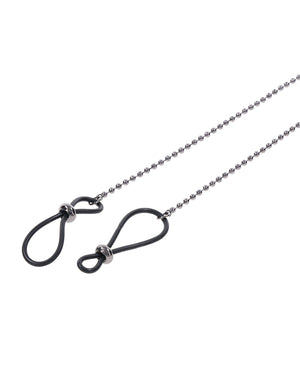 Sex &amp; Mischief Sex &amp; Mischief Ex's &amp; Oh's Body Jewelry w/Nipple Ties - Black - Image 3