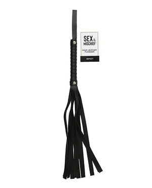 Sex &amp; Mischief Sex &amp; Mischief Faux Leather Flogger - Black
