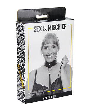 Sex &amp; Mischief Sex &amp; Mischief Leash &amp; Collar - Black - Image 2