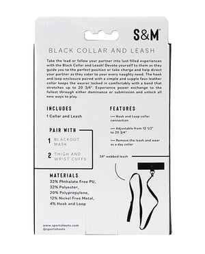 Sex &amp; Mischief Sex &amp; Mischief Leash &amp; Collar - Black