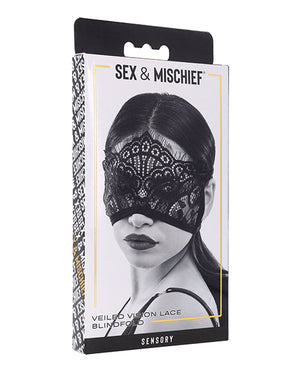 Sex &amp; Mischief Sex &amp; Mischief Veiled Vision Lace Blindfold