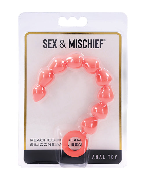 Sex &amp; Mischief Sex &amp; Mischief Peaches 'n CreaMe Silicone Anal Beads