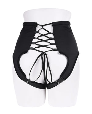 Sportsheets Sportsheets High Waisted Strap-On Corset - Black - Image 5