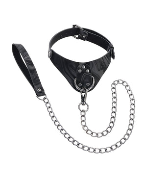 Sportsheets Sportsheets Velvet Noir Collar &amp; Leash - Black - Image 3