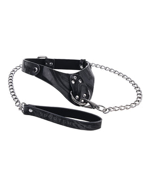 Sportsheets Sportsheets Velvet Noir Collar &amp; Leash - Black - Image 4