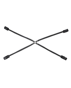 Sportsheets Velvet Noir Adjustable Hog Tie & Cuff Set - Black
