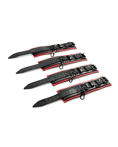 Saffron Saffron Spreader Bar &amp; Cuff Set - Red/Black - Image 2