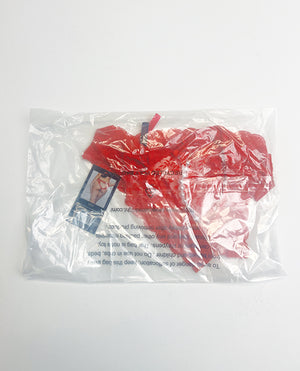 Seven 'til Midnight Lace Panty w/Heart Cut Out Back &amp; Pearl Chain Detail - Red 1X/2X - Image 3