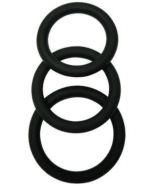 Malesation MALESATION Cock Ring Set - Pack of 3 Black - Image 2