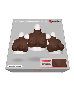 XX-Dreamtoys XX-DREAMTOYS Ultra Realistic H Cup Breast Form Extra Large - Black