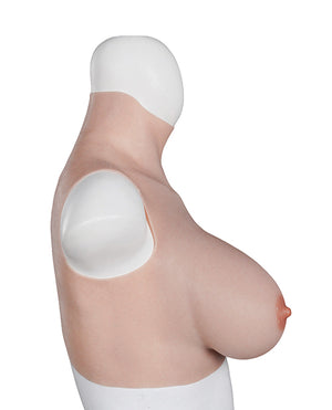 XX-Dreamtoys XX-DREAMSTOYS Ultra Realistic E Cup Breast Form Large - Ivory - Image 4