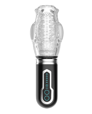 Thrusting, Rotating & Vibrating Oral Sex Masturbator - Black - Image 2