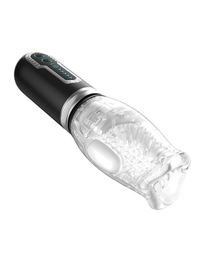 Thrusting, Rotating & Vibrating Oral Sex Masturbator - Black - Image 3